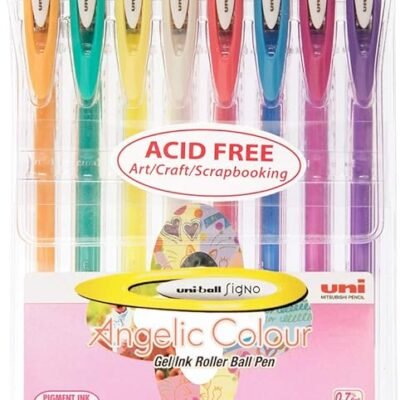 Caneta Gel SIGNO Angelic Color UM-120AC, Uni-Ball, Estojo c/8 unidades sortidas