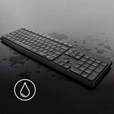 Combo Teclado e Mouse sem fio Logitech MK235 com Conexão USB, Pilhas Inclusas e Layout ABNT2